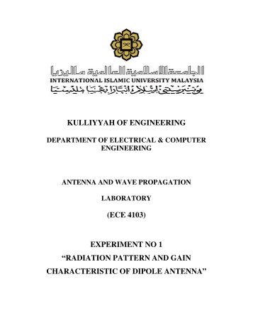 radiation pattern and gain characteristic of dipole antenna