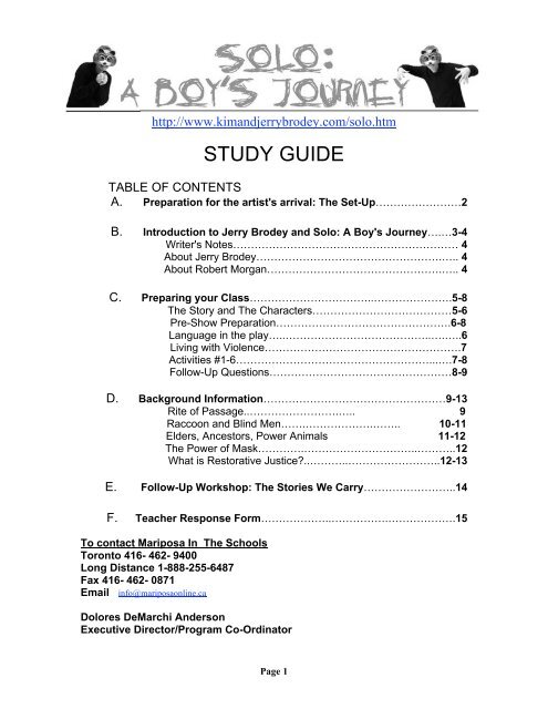 SOLO STUDY GUIDE May 2008 - Kim and Jerry Brodey