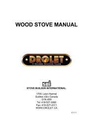 Owner's Manual Drolet Nordic Wood Stove - Rural Energy ...