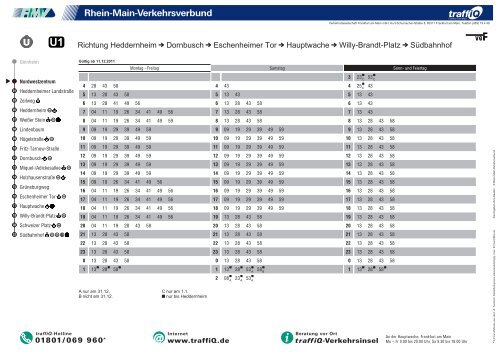 U1 Richtung Nordwestzentrum Heddernheim Dornbusch ...