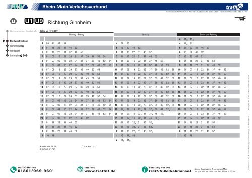 U1 Richtung Nordwestzentrum Heddernheim Dornbusch ...