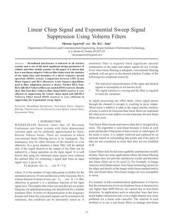 Linear Chirp Signal and Exponential Sweep Signal Suppression ...