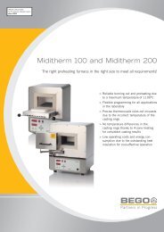 Miditherm 100 and Miditherm 200 - Bego Canada