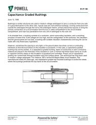 Capacitance Graded Bushings - Powell Industries, Inc.