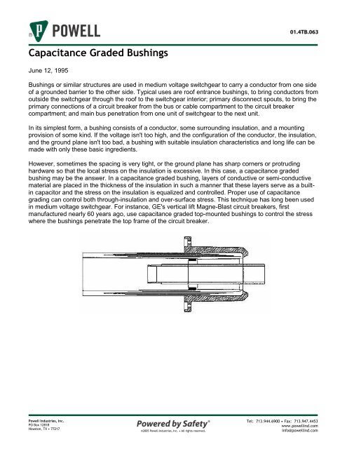 Capacitance Graded Bushings - Powell Industries, Inc.