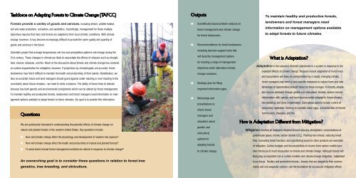 brochure - Taskforce on Adapting Forests to Climate Change