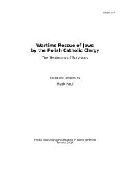 Wartime Rescue of Jews by the Polish Catholic Clergy ... - Glaukopis