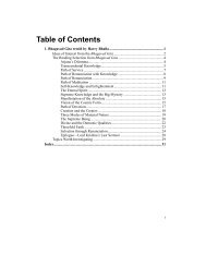 Table of Contents - Philosophy Lander.edu