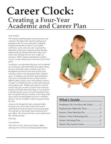A Four Year Academic and Career Planning Guide - The Career ...