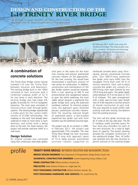 ASPIRE Spring 11 - Aspire - The Concrete Bridge Magazine