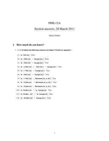 PHIL12A Section answers, 28 March 2011 - Philosophy