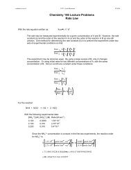 Chemistry 146 Lecture Problems Rate Law - Widener ...