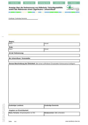 Formular - Landkreis Cham