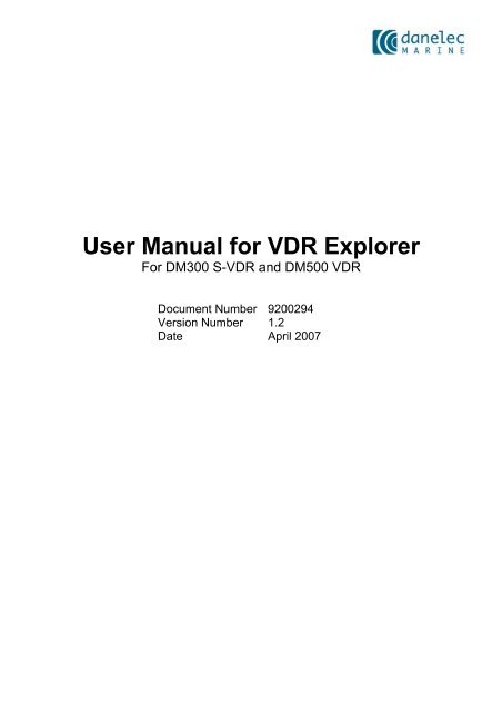 User manual for VDR Explorer - Polaris-as.dk