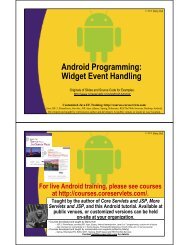 Android Programming: Widget Event Handling - Custom Training ...