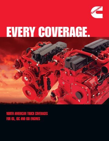 north american truck coverages for isl, isc and isb engines