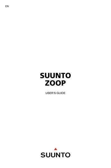 SUUNTO ZOOP User Guide