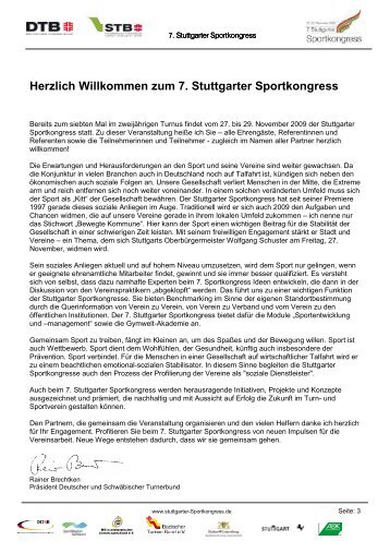 Herzlich Willkommen zum 7. Stuttgarter Sportkongress