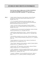 ETUDES ET DOCUMENTS ECONOMIQUES inv - Institut d'Histoire ...