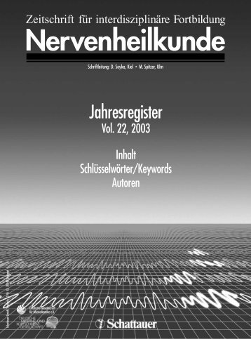 Nervenheilkunde - Schattauer GmbH
