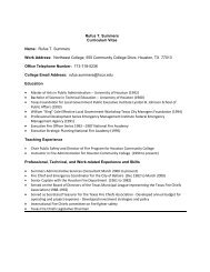 Rufus T. Summers Curriculum Vitae Name: Rufus T. Summers Work ...