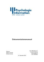 PSYNDEX Dokumentationsmanual - ZPID