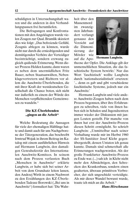 Ausgabe 1/2004 - Lagergemeinschaft Auschwitz
