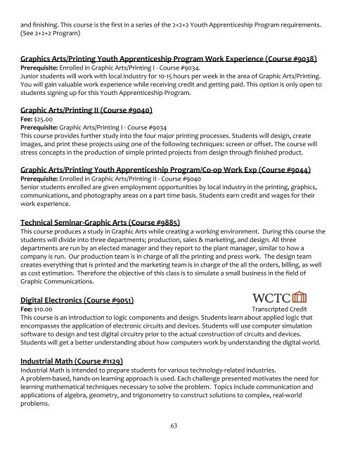 School District of Waukesha High School Course Selection Guide ...