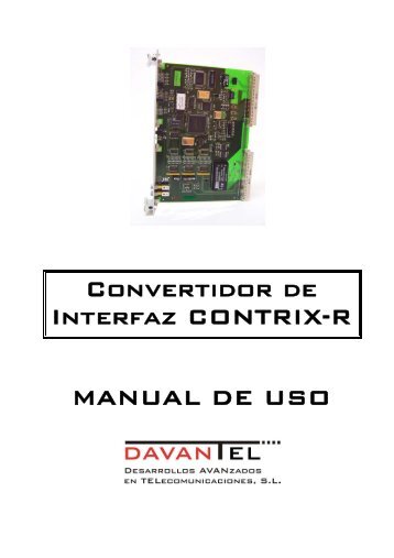 Convertidor de Interfaz CONTRIX-R MANUAL DE USO - DAVANTEL