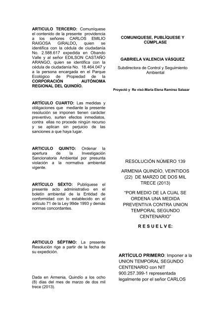 Boletín Ambiental Marzo 2013 - Corporación Autónoma Regional ...