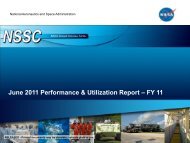June 2011 Performance & Utilization Report â FY 11 - Nasa
