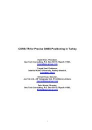 CORS-TR for Precise GNSS Positioning in Turkey - National GIS ...