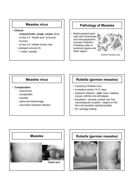 VIRAL INFECTION - Faculty of Medicine