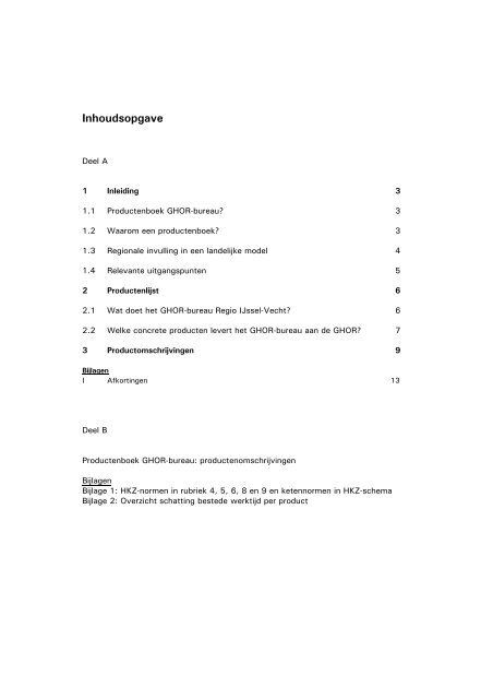 Productenboek GHOR-bureau - Veiligheidsregio IJsselland