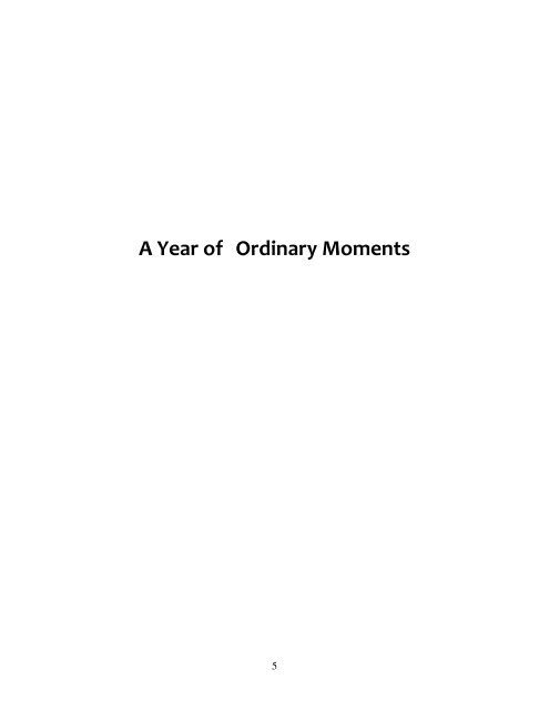 A Year of Ordinary Moments - The Argotist Online