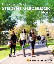 International Student Guidebook - Campus Life - Adelphi University