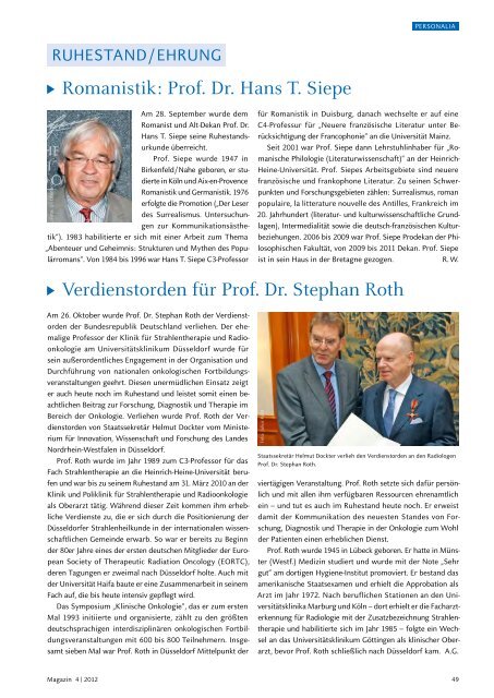 4. Alumni-Newsletter der Medizinischen FakultÃ¤t