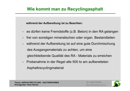 Bauseminar Teil 1 - Gestrata