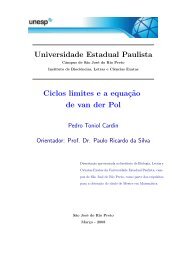 Ciclos Limites da EquaÃ§Ã£o de van der Pol - Unesp