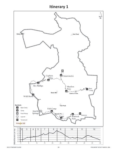 2012 Itinerary Guide - Philmont Document Archives