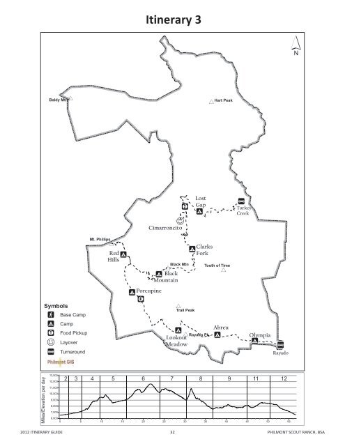 2012 Itinerary Guide - Philmont Document Archives