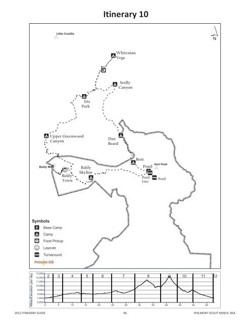 2012 Itinerary Guide - Philmont Document Archives