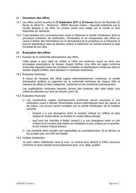 Annexe 5A Instructions aux soumissionaires - Croix-Rouge franÃ§aise