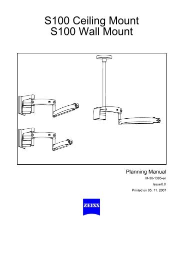 S100 Ceiling Mount S100 Wall Mount - nautilus surgical, inc