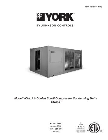 Model YCUL Air-Cooled Scroll Compressor ... - Usair-eng.com