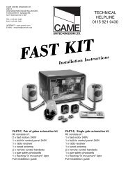 FAST Kit Install Guide - Came UK