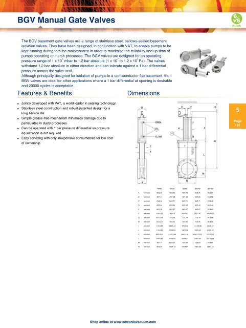 Vacuum Catalogue - Edwards