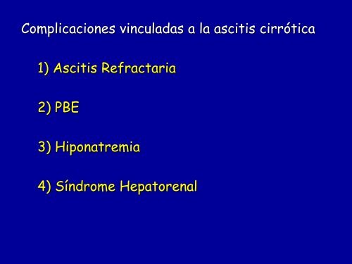 Ascitis y sus complicaciones