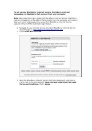 To set up your BlackBerry Internet Service, BlackBerry mail and ...