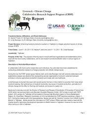 Trip Report - Livestock-Climate CRSP